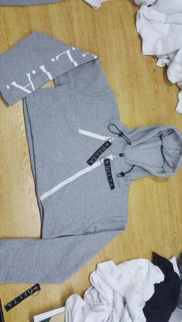 Cropped Zip-Up Hoodie